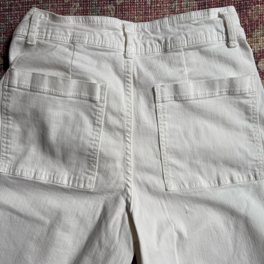 OAT New York 8/29 White Wide-Leg Pants with Raw Hem - Picture 9 of 9